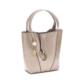 Beige Calf Leather Bos Taurus Shoulder Bag